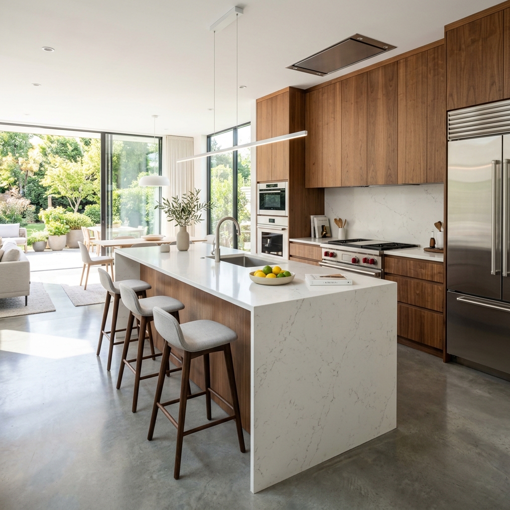 Interior residencial moderno premium